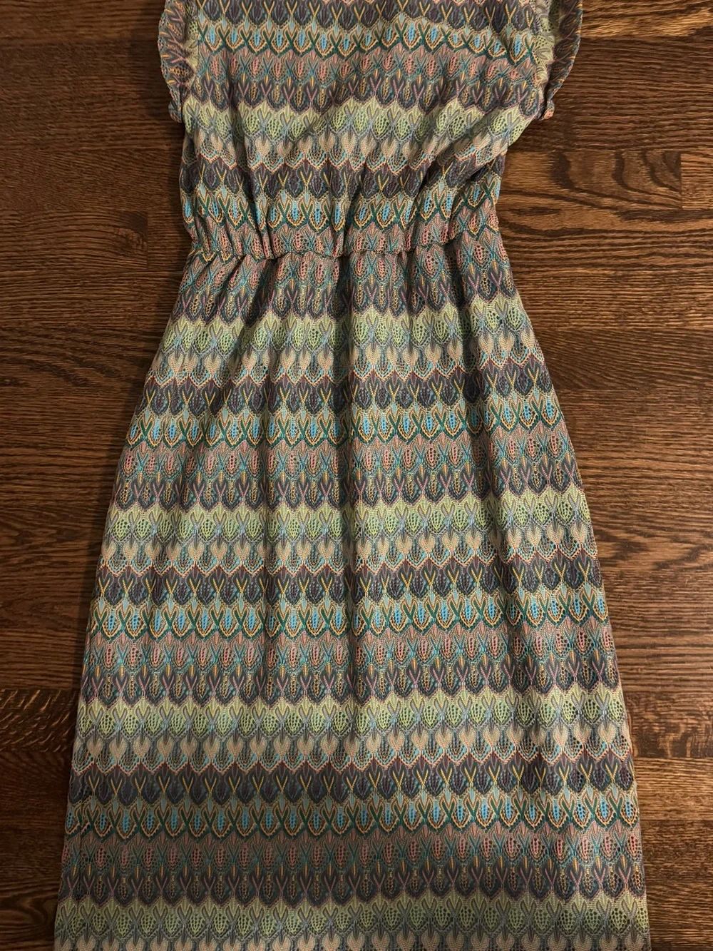 10 Crosby Derek Lam Multicolor Midi Dress with Turquoise Bodice
